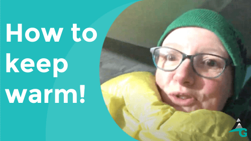 How to keep warm when winter camping