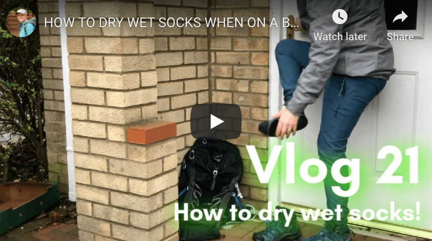 How to dry wet socks